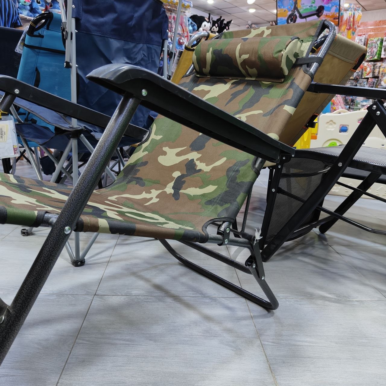 كرسي استرخاء مموّه قابل للطي | Camouflage Folding Recliner Chair