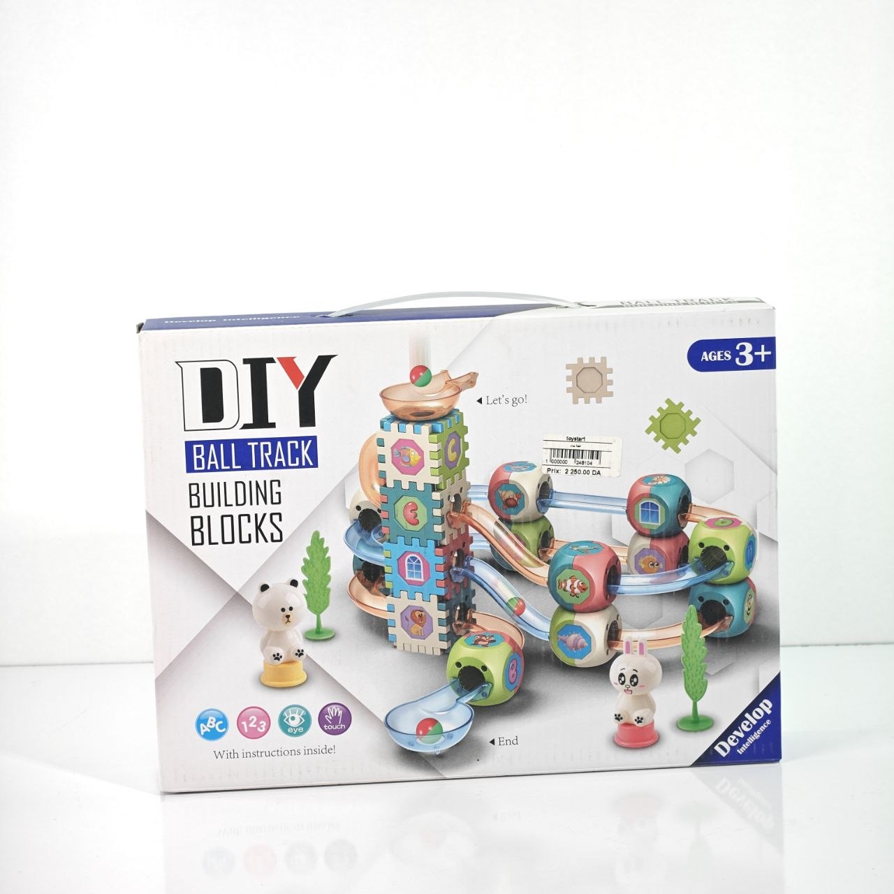 لعبة مسار الكرات التعليمية – DIY Ball Track Building Blocks