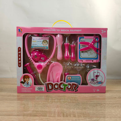 طقم أدوات الطبيب للأطفال باللون الوردي | Kids Doctor Medical Equipment Set
