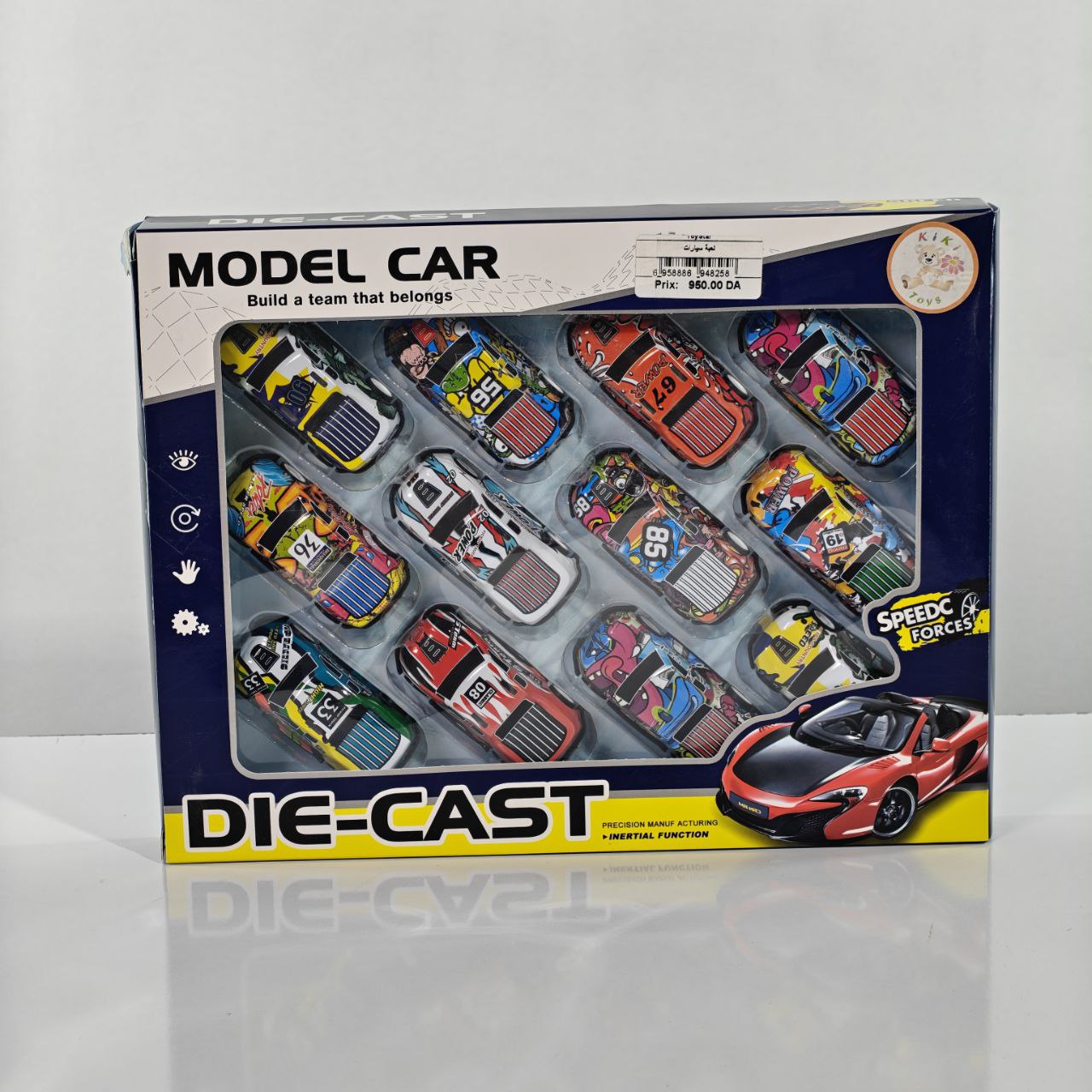 مجموعة سيارات سباق مصغرة  Die-Cast Racing Cars Set