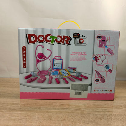 طقم أدوات الطبيب للأطفال باللون الوردي | Kids Doctor Medical Equipment Set