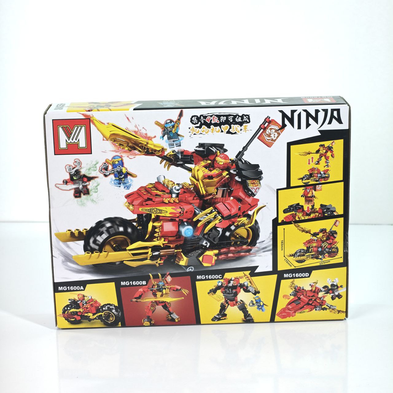 لعبة تركيب نينجا مع مركبة قتالية – Ninja Building Block Combat Vehicle