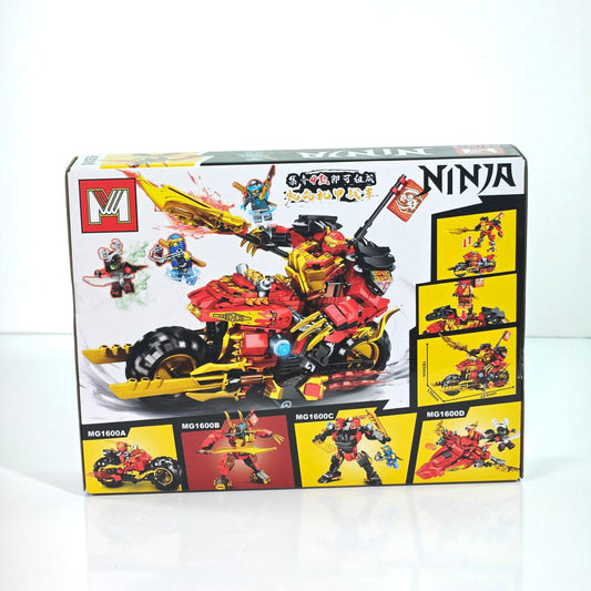 لعبة تركيب نينجا مع مركبة قتالية – Ninja Building Block Combat Vehicle