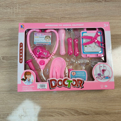 طقم أدوات الطبيب للأطفال باللون الوردي | Kids Doctor Medical Equipment Set